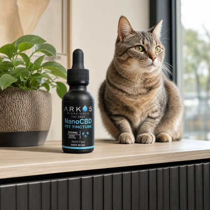Pet Tincture with cat companion