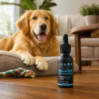 Pet Tincture label with dog