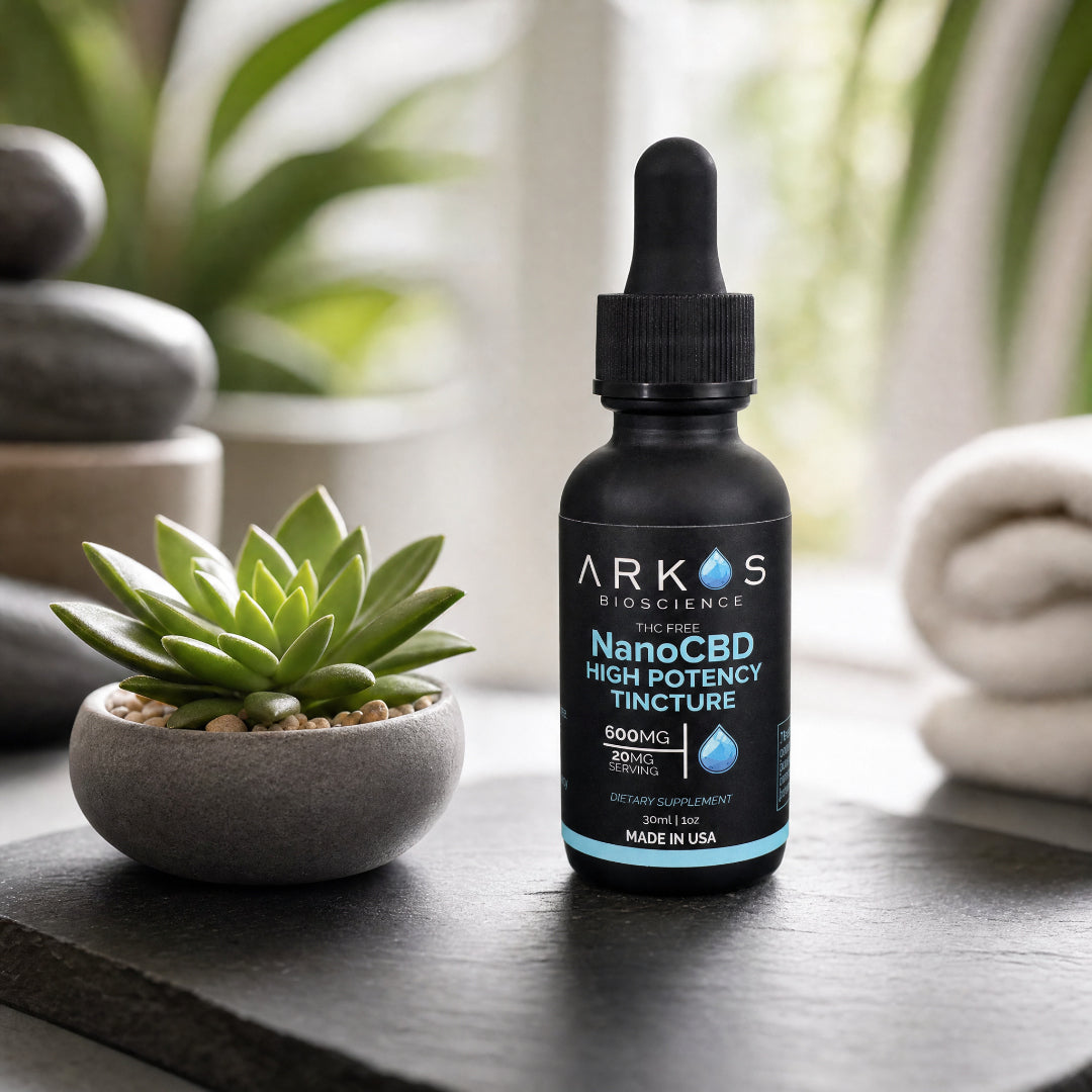 High Potency NanoCBD label spa close-up