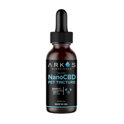 Arkos Nano CBD Pet Tincture for dogs and cats water-soluble THC-free bottle