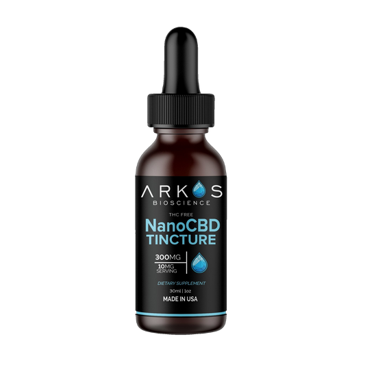 Arkos Nano CBD Tincture 300mg water-soluble daily wellness THC-free bottle